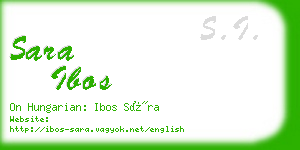 sara ibos business card